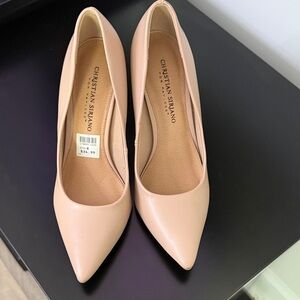 Christian Siriano Blush Pointed-Toe Pumps